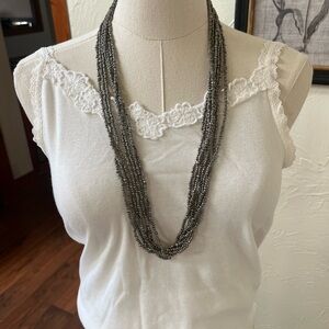 Silver tone necklace